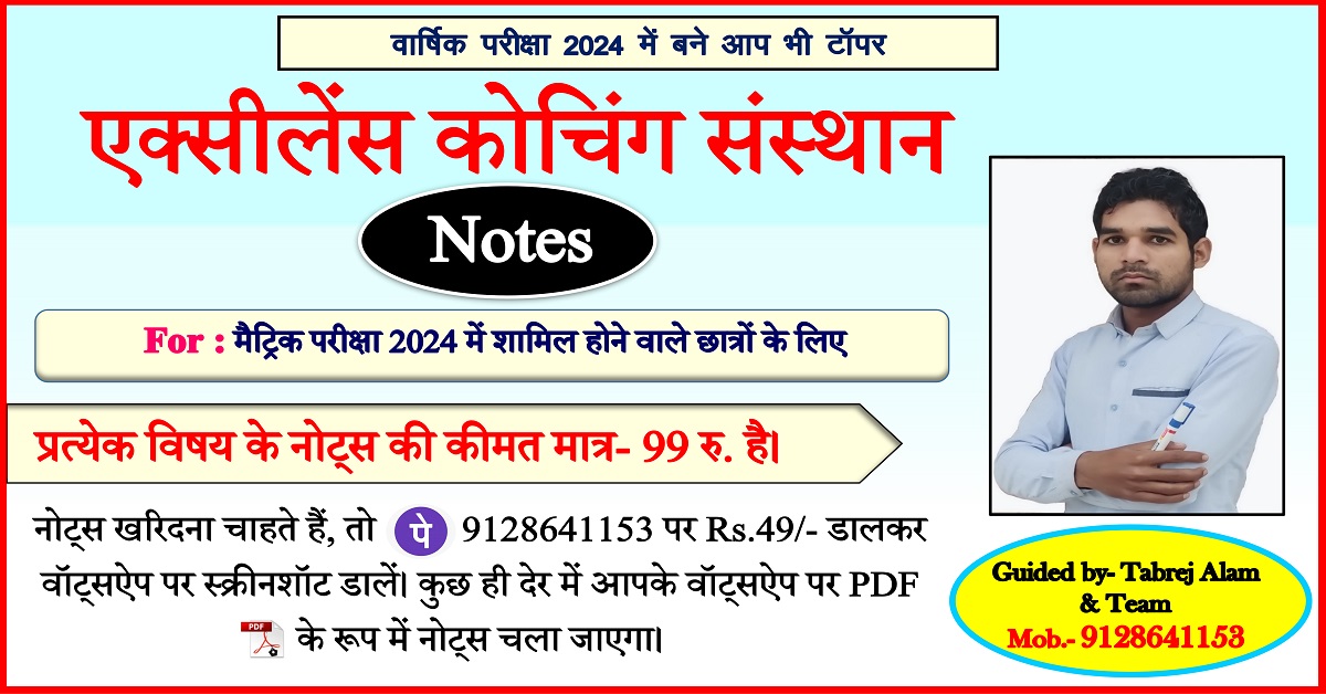 Bihar Board Class 12th Notes Download